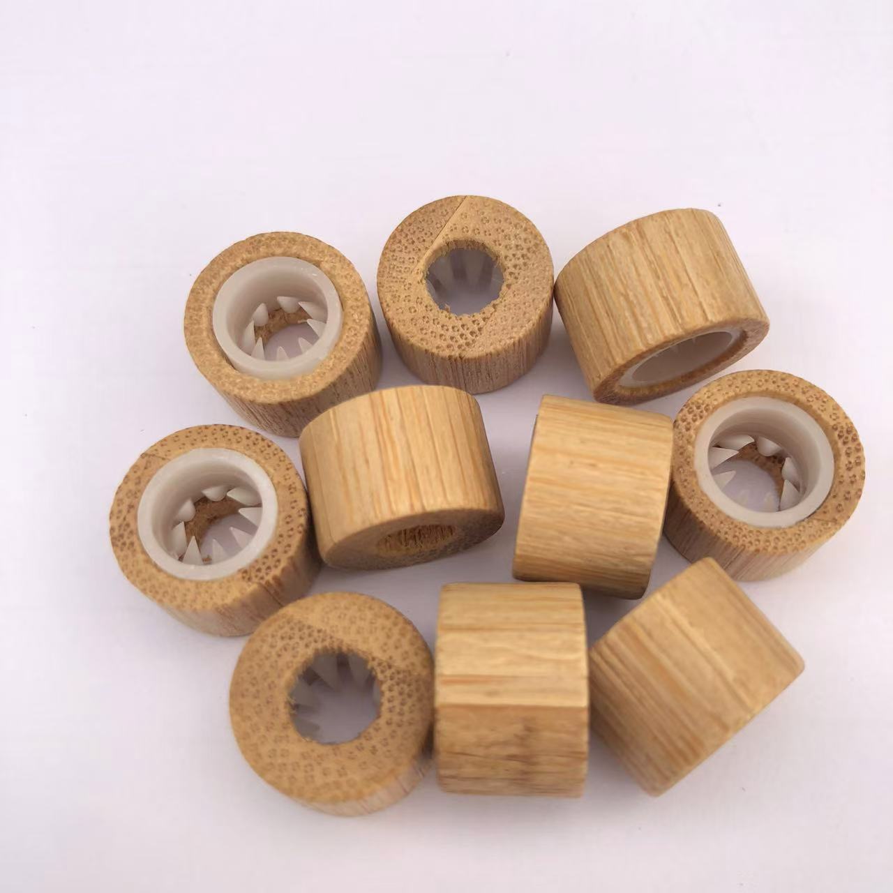 Natural Wood Color Bamboo Barbed Buckle Wrist Strap Webbing for Wholesale Assembly of Cylindrical Combination Bamboo Buckles for Making Buttons