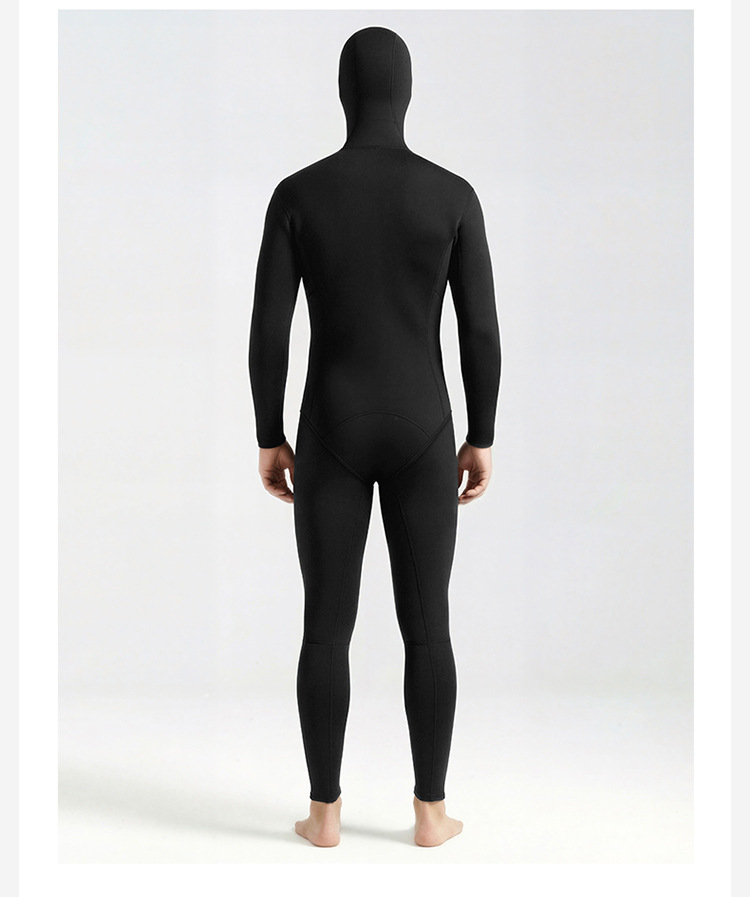 3MM Neopren Herren Kapuzen-Tauchanzug 2-teilig Thermischer Wärmeisolierender Anzug für Speerfischen Freitauchen Scuba Schnorcheln – Detail 13