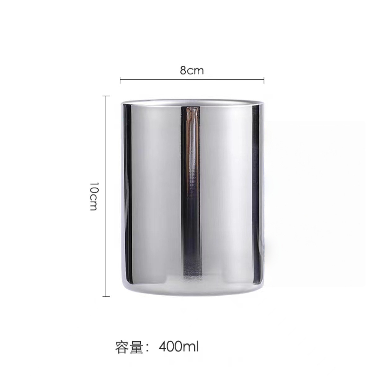 304 acero inoxidable de doble capa taza de agua aislante taza de boca de niños taza con tapa taza doméstica taza de comedor de jardín de infantes