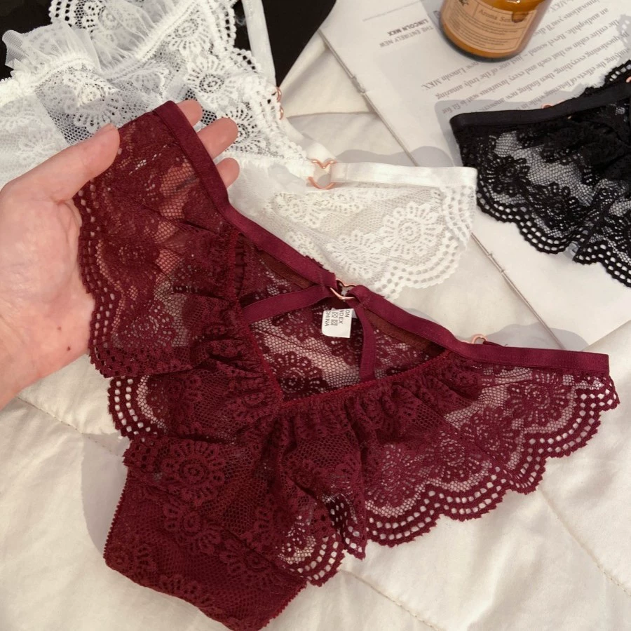 Lace red belt, sexy pants