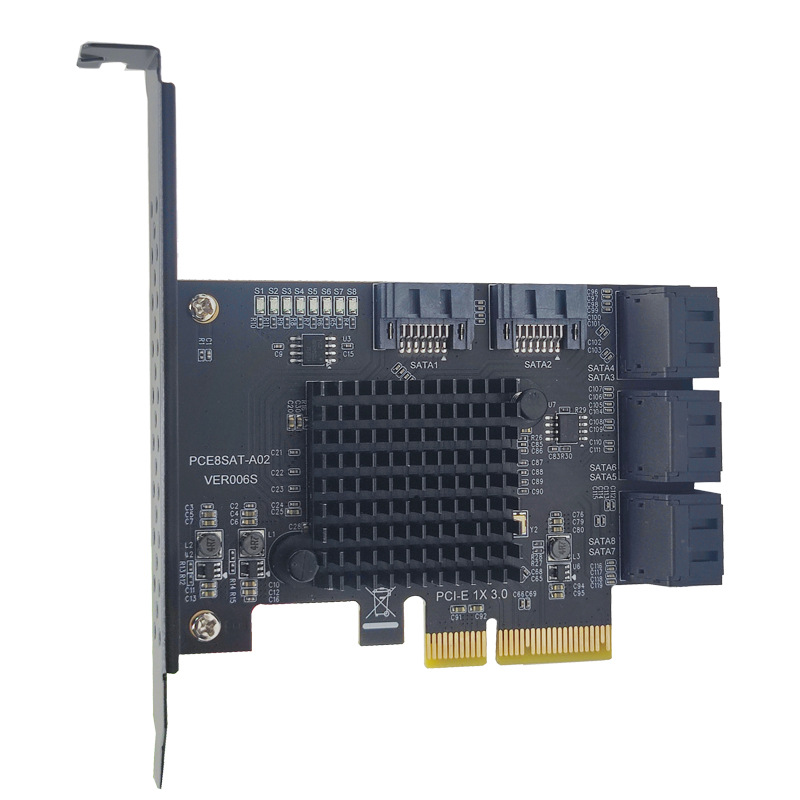 PCI-E GEN3 4Xת8��SATA3.0Ӳ��6G��չ����˶ASM1166 PCI-E3.0