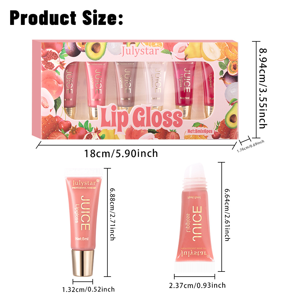 Julystar's best-selling Hydrating Lip Gloss with fruity flavor, long-lasting moisturizing and hydrating soft tube lip gloss set Application Scenario
