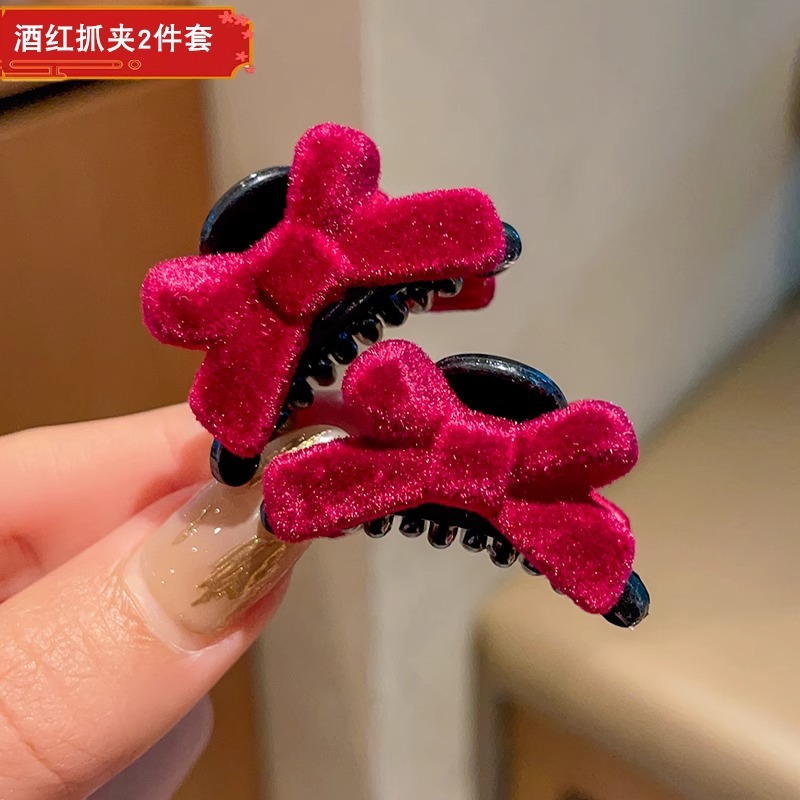 Accesorios para el cabello de Año Nuevo para niños clip de cabello princesa cabeza niña arco horquilla Año Nuevo de niña horquilla tocado rojo