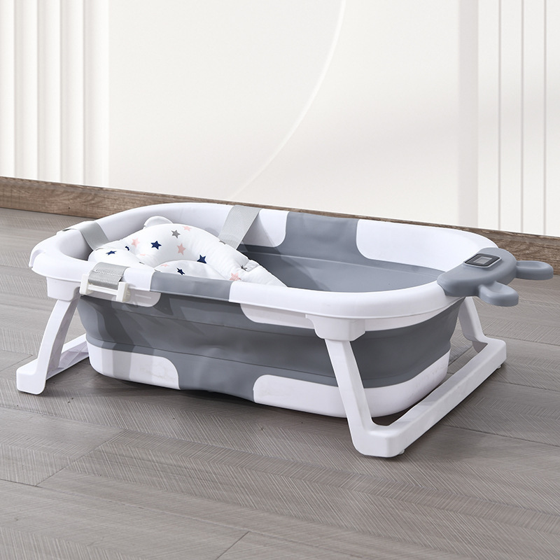 Baño de bebé sensible a la temperatura Tres baños plegables para recién nacidos pueden sentarse y acostarse Baño de bebé Baño portátil para niños