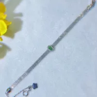 Новая модель прилавка цепи овальный зеленый бриллиант браслет 0.250ct18K золотой бриллиант браслет ювелирные изделия