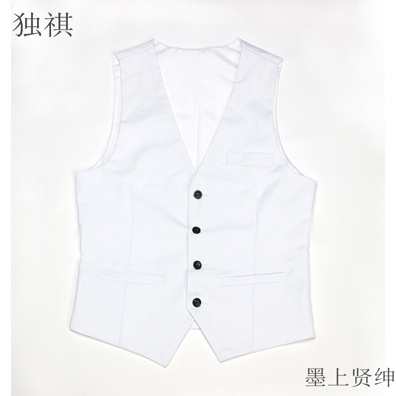 Men's Suit Vest Korean Slim-fit Suit Vest Men's Spring and Autumn Thin Casual British Fashion Vest