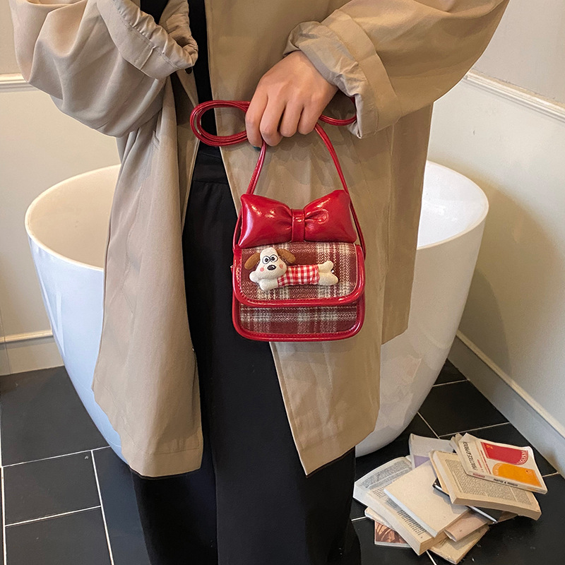 Otoño y invierno mini bolsas accesorios para niños caricaturas perros niños y niñas bolsas de hombro estricto arco bebé mochila de moda