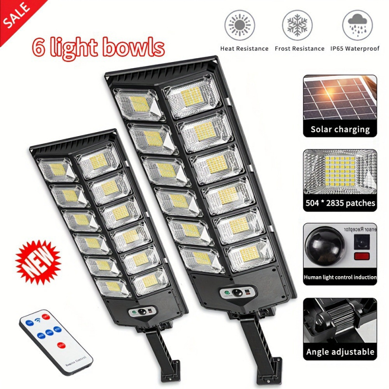 ⑥B9932026 New Cross-Border 504Led Solar Outdoor Wall Lamp with Motion Sensor Solar