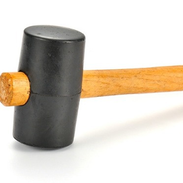 厂家供应8-32oz黑色木柄穿心锤 小皮锤
