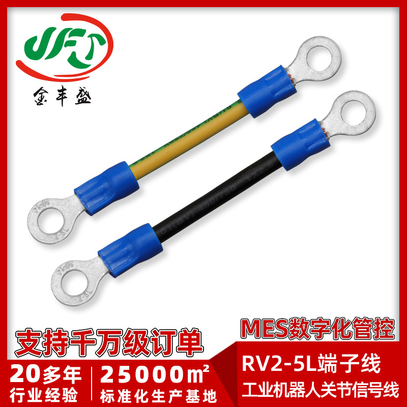 工业机器人关节线RV2-5L黄绿双色接地线 BV2.5mm?运动部件连接线