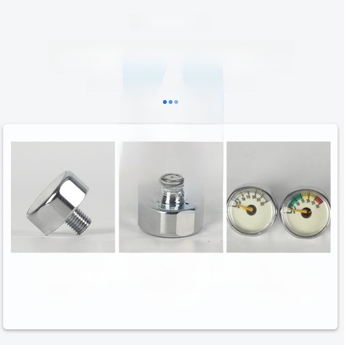 5-40MPa M10*1 threaded high-pressure small pressure gauge with LED color display, single-color submersible breathing gas cylinder CO2 small gauge