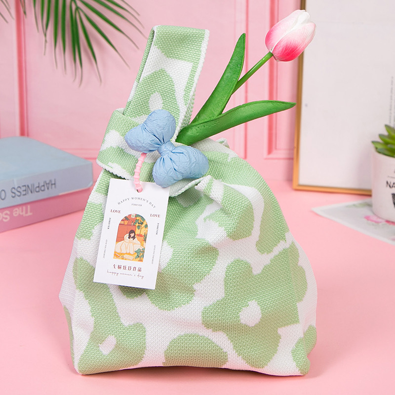 녹색 꽃 + 액세서리 색상 랜덤