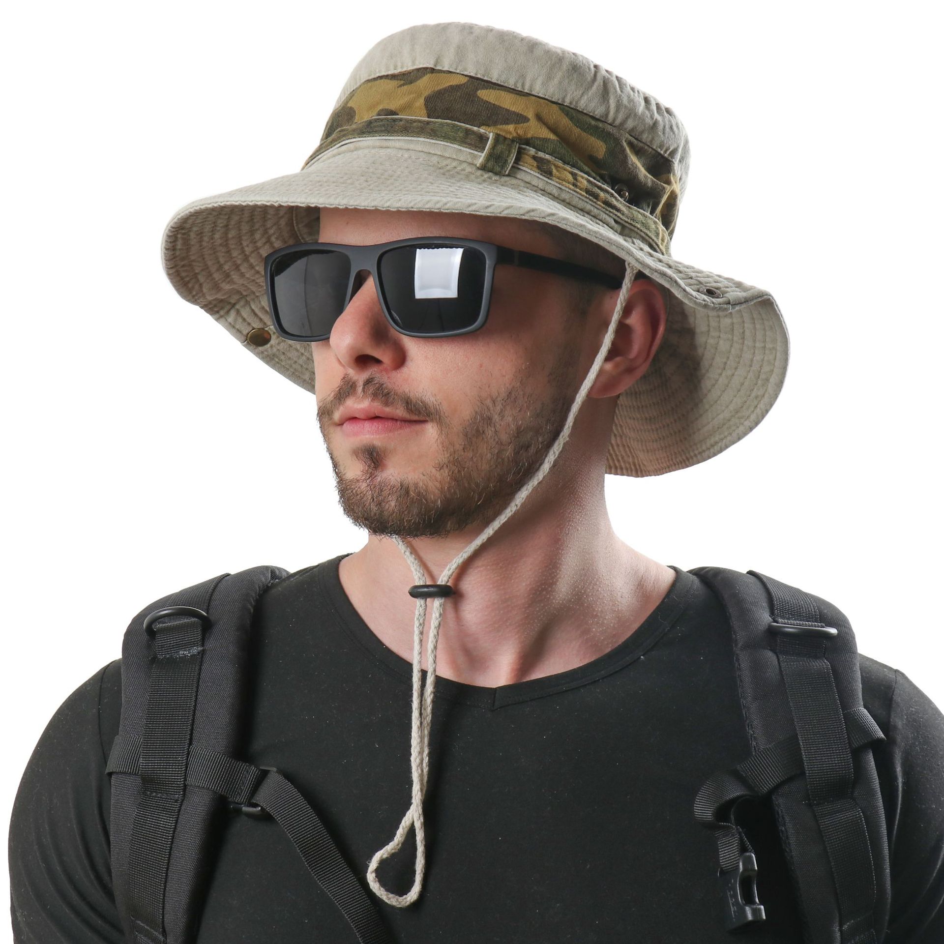 Japanese Style Camouflage Pure Cotton Windproof Fisherman Women Outdoor Hiking Sun Fishing For Men Western Cowboy Hat_voghion.com