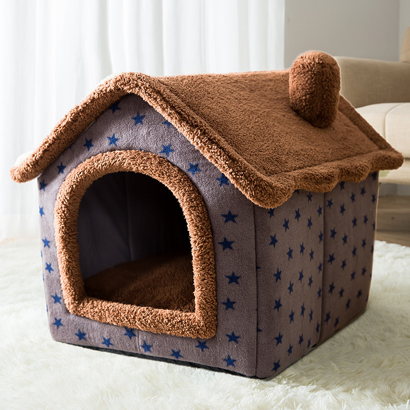 Perrera tipo de casa Four Seasons universal perro pequeño Teddy cubo extraíble y lavable Casa de perro gato cama nido primavera y otoño suministros para mascotas