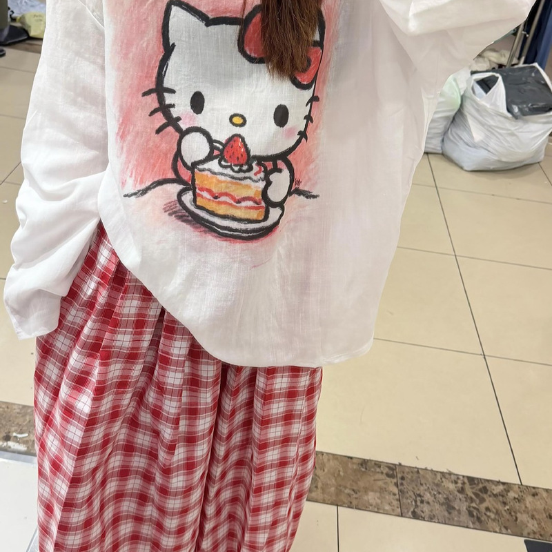 Lc in Stock 【High-Quality 180g Linen Snowflake】Off-Shoulder T-Shirt Sun Protection Base Shirt Breathable Cover-Up 6.30
