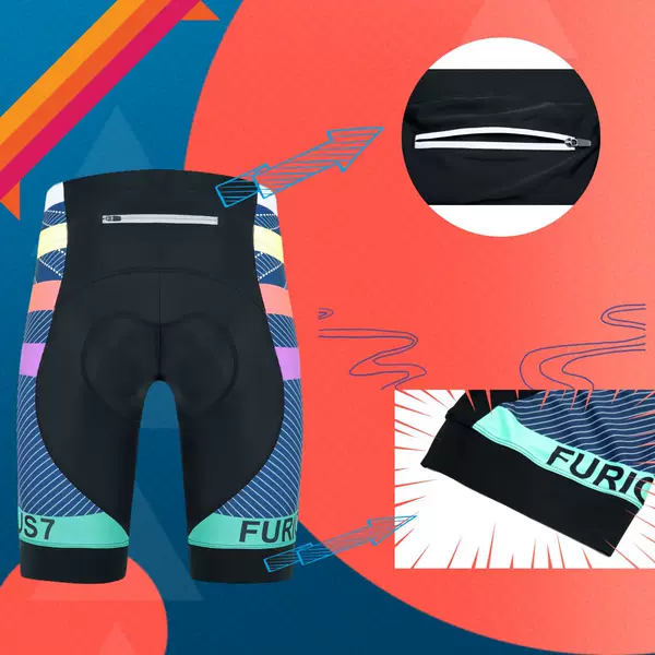 2025 Cross-Border Popular Spring and Summer Men's Sports Quick-Drying Breathable Double Flap Pocket Pants Printed Cycling Shorts Internet Celebrity Model Wholesale
