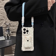アップル15携帯ケースiphone16 promax新型子犬スタンド15plusアニメ13かわいいxrを適用