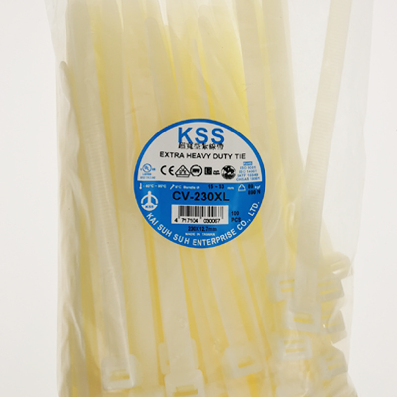 CV-230XL白色台湾凯士士kss-超宽型扎线带 100/包