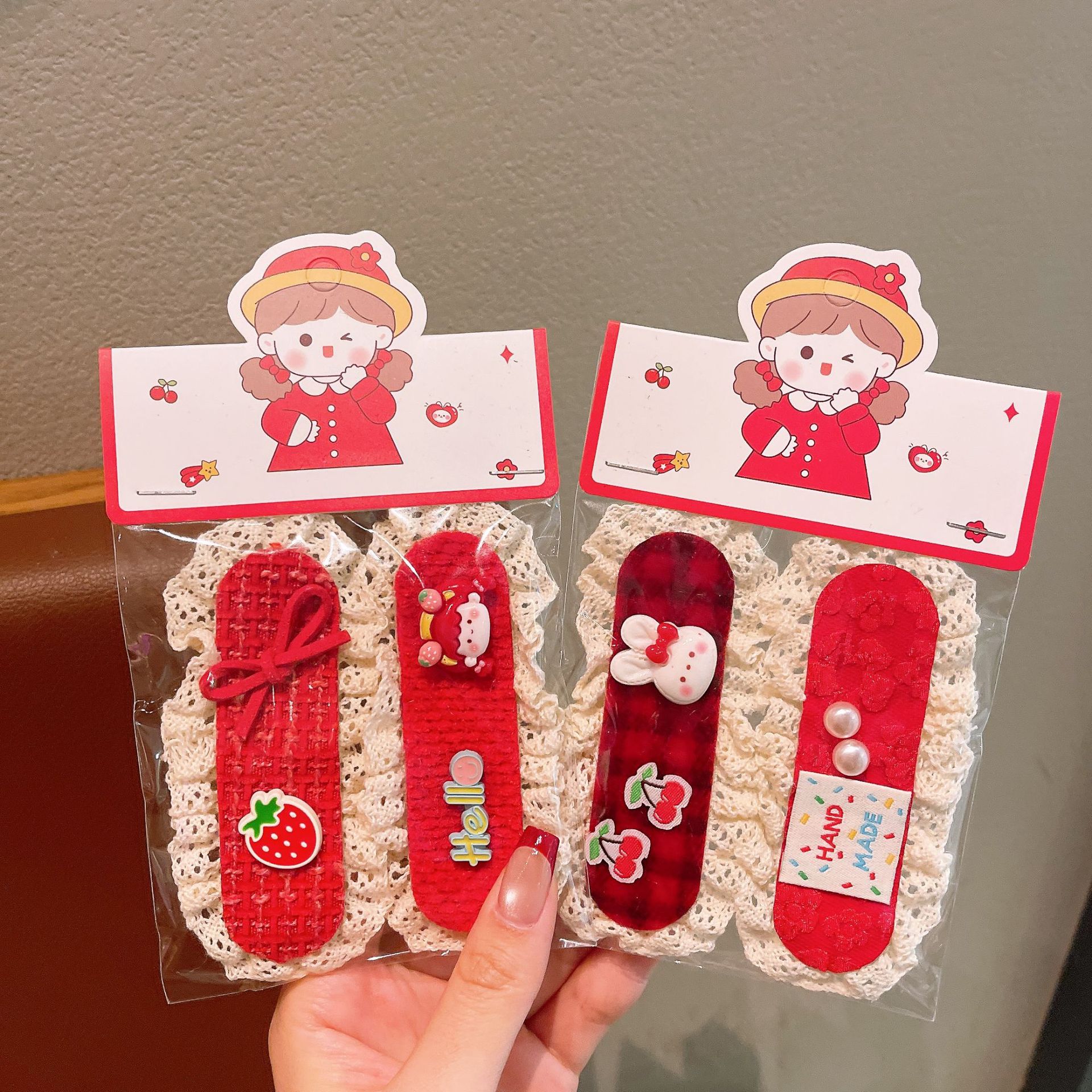 Niños adornos para el cabello púrpura Koolomi anillo para el cabello para niñas dibujos animados diseño de anillo de cuero para niñas arco pegatinas para el cabello