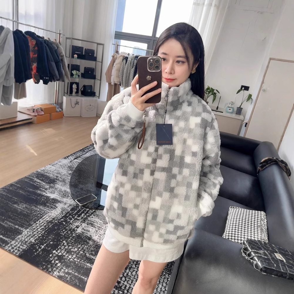 (2개) 당나귀 홈 모자이크 양털 재킷 포이즌 홈 재고 올바른 버전 V 홈 24 겨울 새 재킷