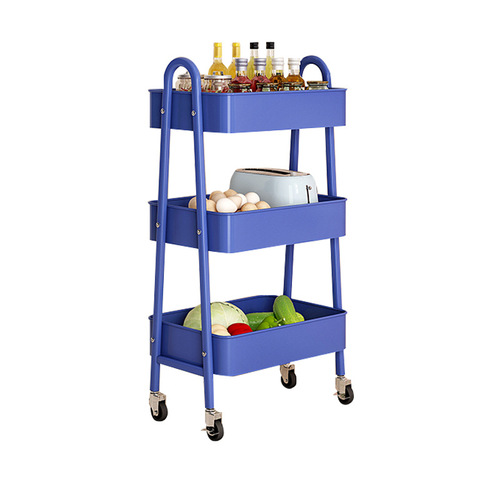 Portable multi-tiered storage shelf with wheels, perfect for under-the-desk use—ideal for dorm rooms to organize books, snacks, and toys.