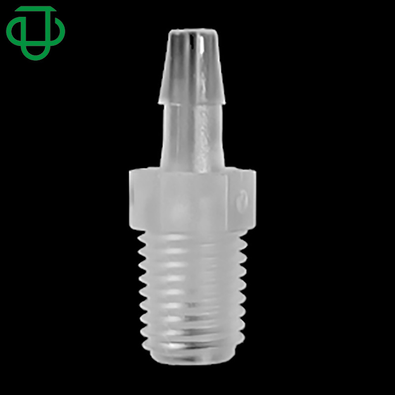 集优1/16NPT螺纹橡胶软水气管外牙直通PP塑料倒钩接头现货批发