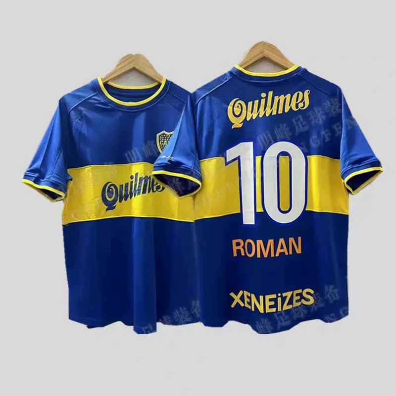 Ретро футбольные формы Boca Carlos Need Ronaldo Bajo Beckham Zidane Maldini AC Ronaldo майка