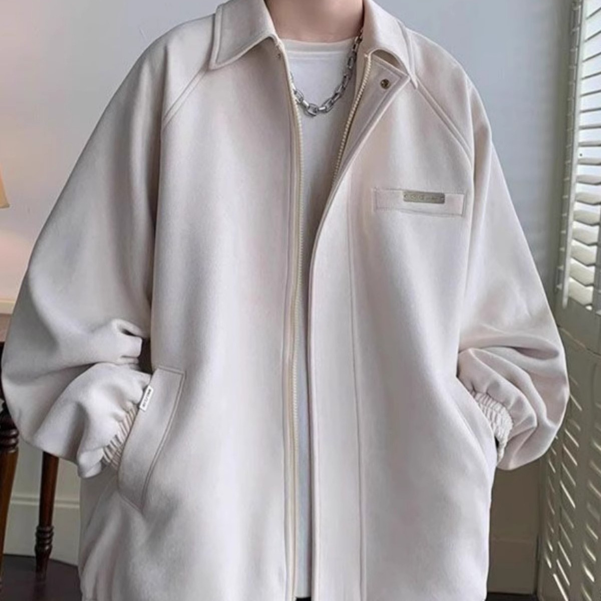 Chaqueta de gamuza informal suelta para jóvenes de Xianchuan