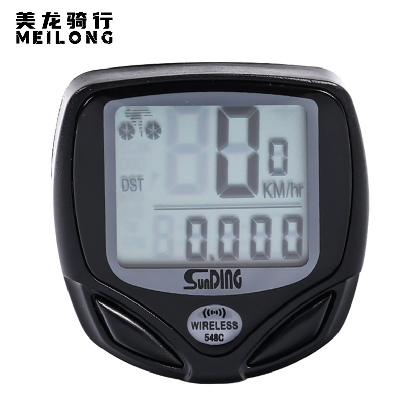 跨境顺东548C自行车码表配件无线山地车码表防水自行车里程表