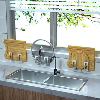 Pot cover rack Wall hanging Punch holes Drop Guarantee to pay compensations Vegetable board Cutting Board Rack Stainless steel kitchen Shelf Storage rack Manufactor