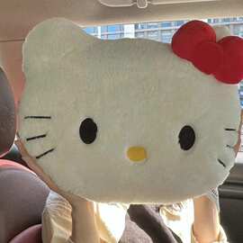可爱Kitty猫咪毛绒玩具沙发床头玩偶靠垫猫头靠抱枕午睡礼物包邮