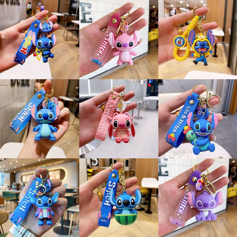 Cartoon Anime Stitch Series Keychain Doll Bag Pendant Cross-Border Keychain Small Gift Wholesale Cartoon Anime Stitch Series Keychain Doll Bag Pendant Cross-Border Keychain Small Gift Wholesale