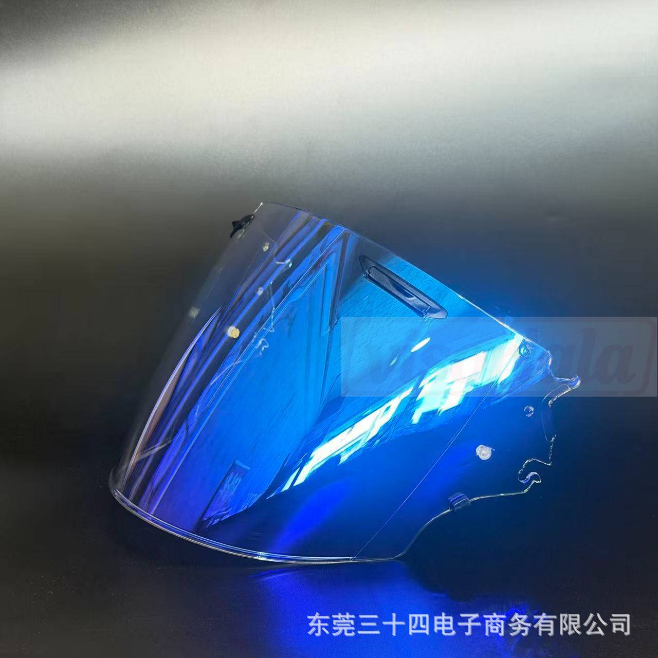 Suitable for Vz Ram Three-Quarter Motorcycle Helmets, Half-Helmets, Special Electroplated Aurora Silver-Coated Brown Lenses