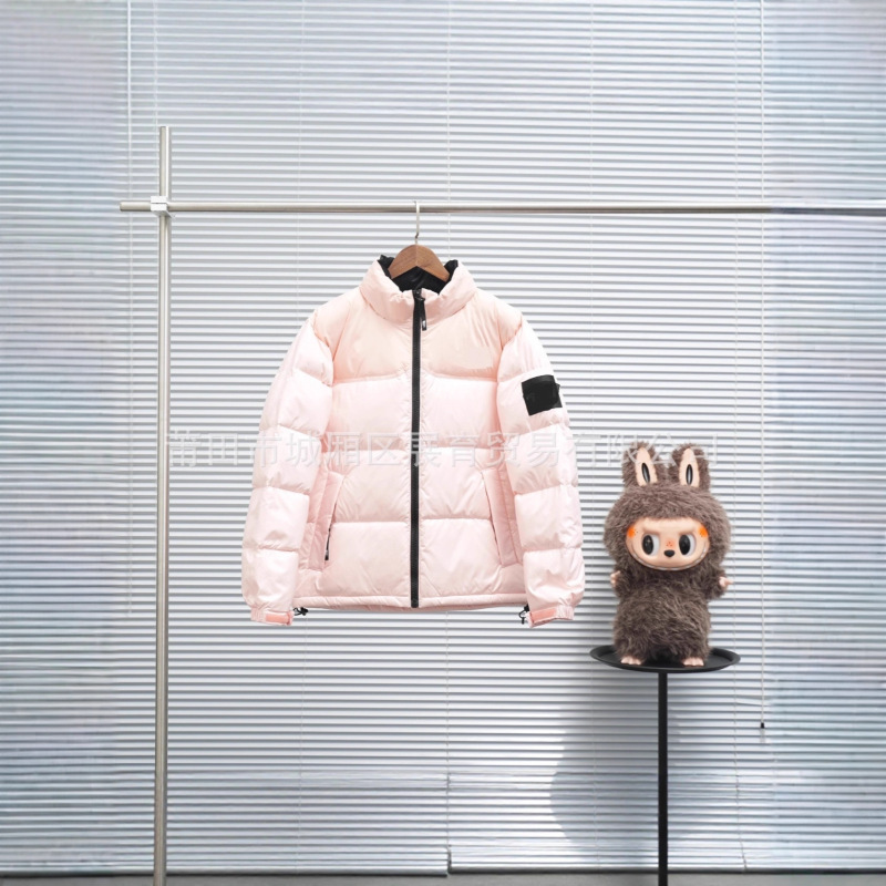 2025 North Face 2026 Autumn/Winter New Collection North Face 1996 Shiny Large Checkered down Jacket Warm Puffer Jacket
