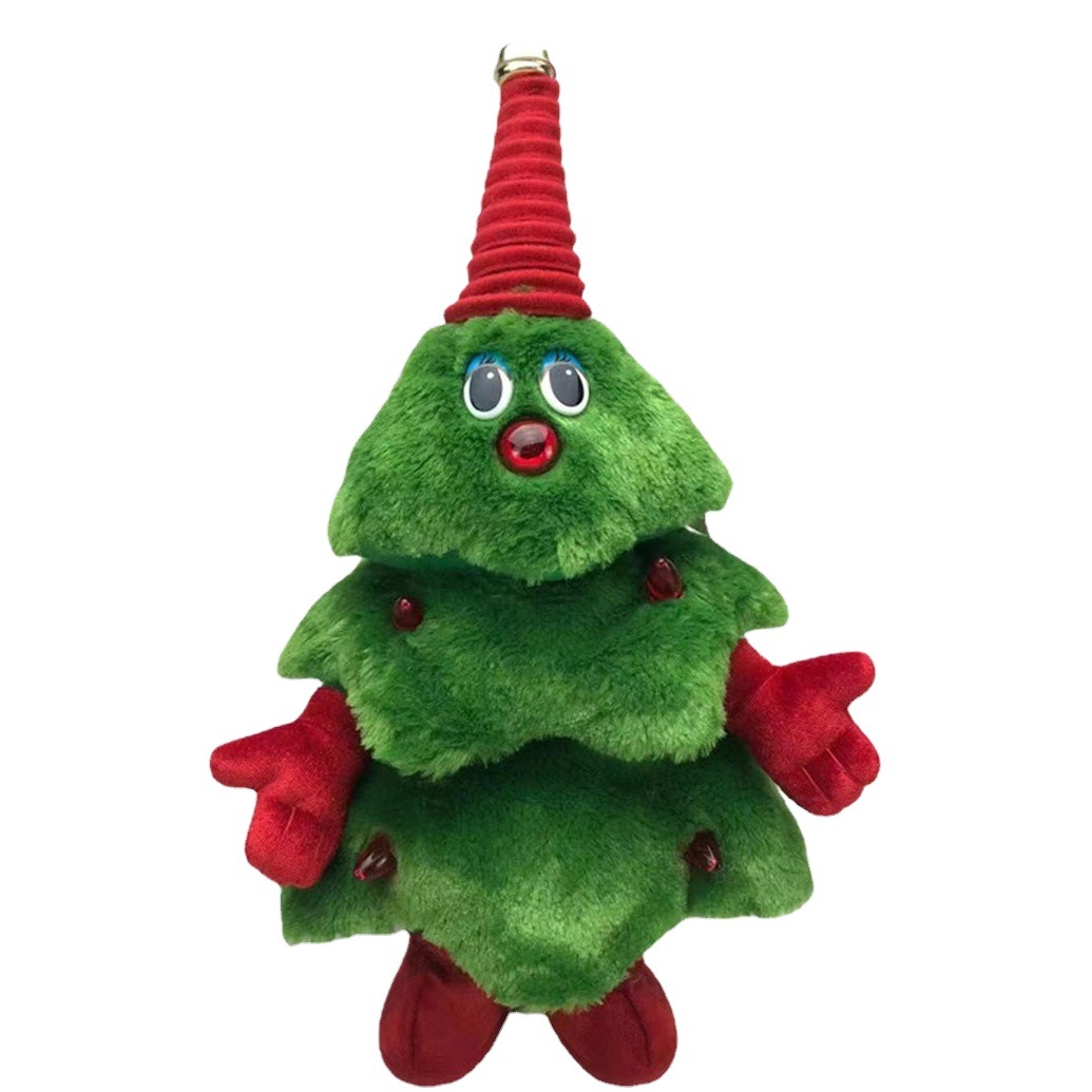 Navidad eléctrica de peluche de juguete árbol de Navidad cantando baile brillante Árbol de Navidad fiesta de vacaciones decoración regalo