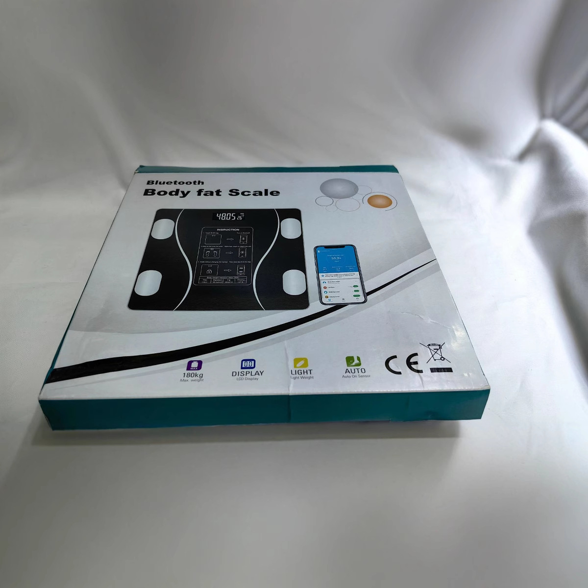 APP inteligente báscula electrónica Bluetooth doméstica pesada de grasa corporal báscula de vidrio 2024