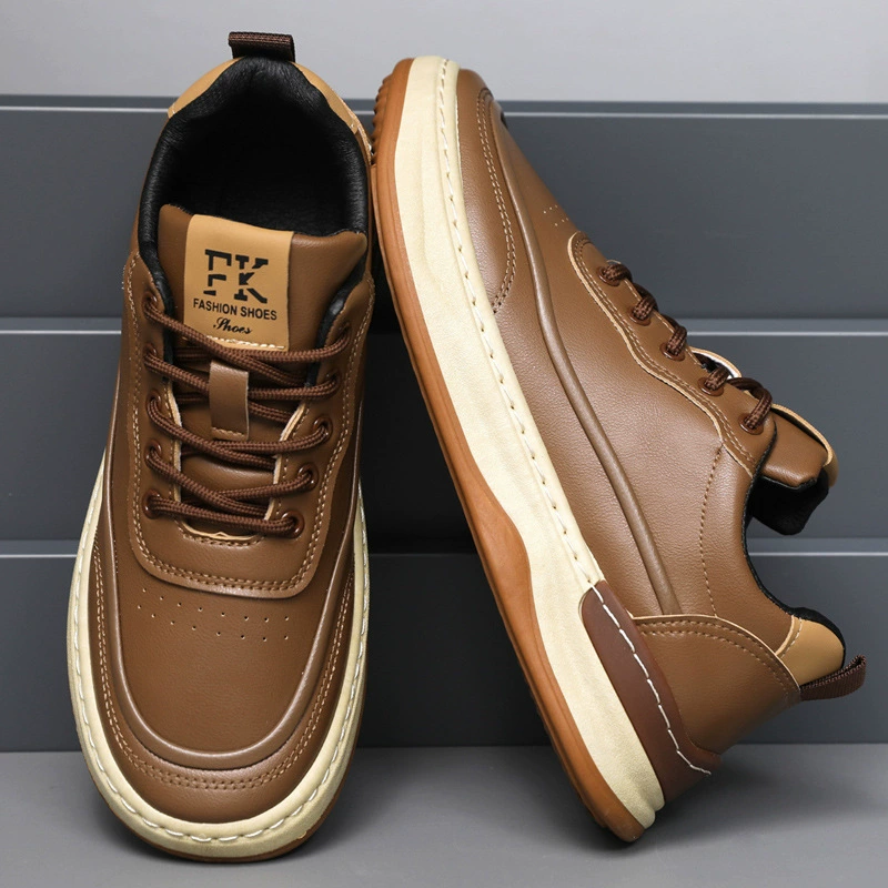 Мужская обувь для отдыха из кожи, повседневная обувь, универсальные кроссовки, мягкая подошва