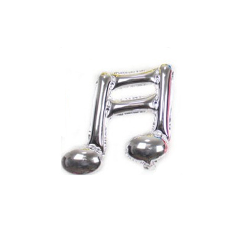 8 puntos de una sola nota globo símbolo de la música de aluminio película de aluminio 16 puntos notas dobles globo de papel de aluminio