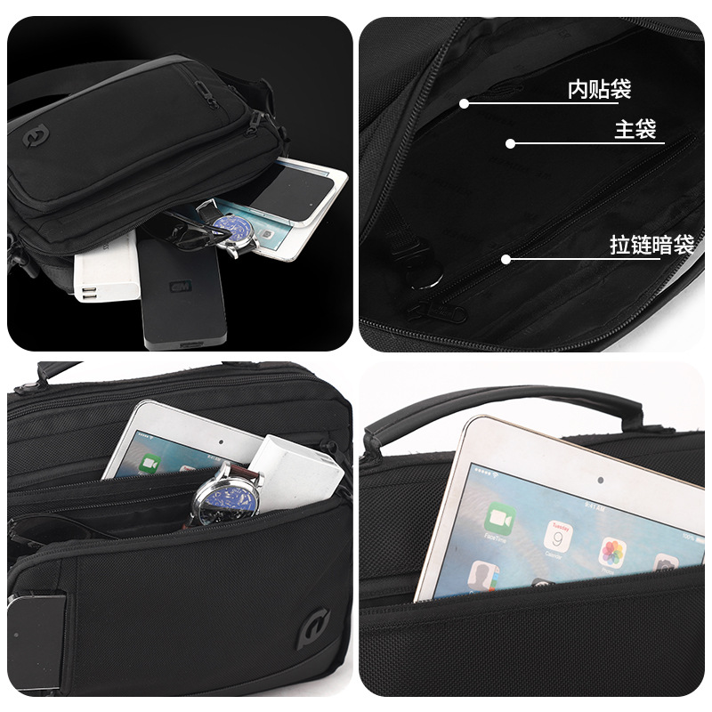 WEPOWER nuevo estilo simple bolso de hombro de moda de alto nivel para hombres, gran capacidad de viaje bolso de hombro