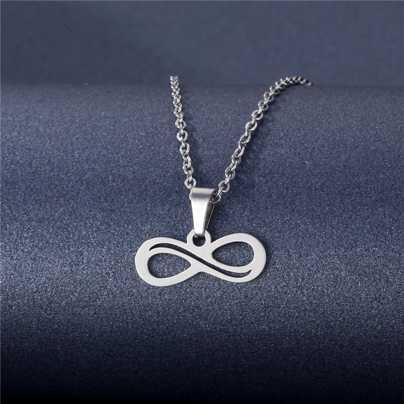 Cross-border Sold Jewelry Supply Personality Stainless Steel Flower Heart Clavicle Chain Necklace Female Geometric Accessories Pendant Wholesale display picture 23