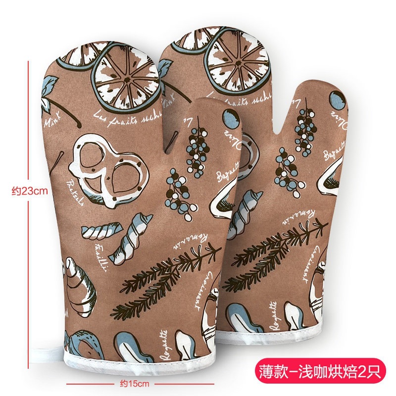 Guantes de aislamiento térmico a prueba de quemaduras y engrosamiento horno de microondas para hornear barbacoa de silicona especial resistente a altas temperaturas horno de cocina a prueba de calor doméstico