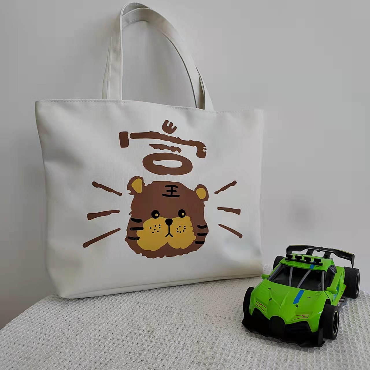 Nicho transfronterizo bolsa de lona casual de compras bolsa de mujer de gran capacidad bolsa de lona de mujer bolso impreso al por mayor