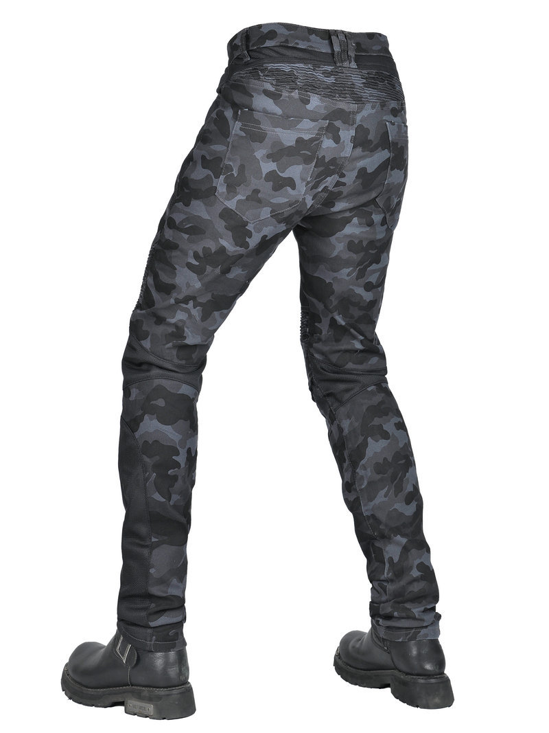 VOLERO motocicleta jeans hombres y mujeres camuflaje azul verano malla transpirable motocicleta delgada pantalones de ciclismo resistentes a la caída