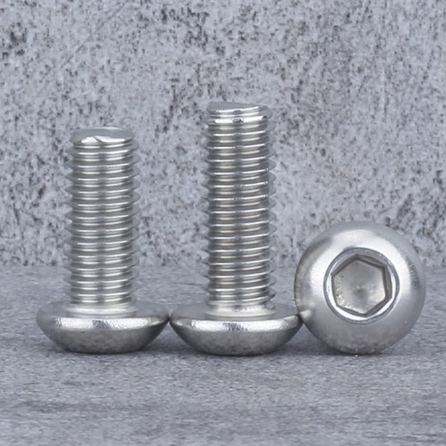 304 stainless steel semi-round head hexagonal screw pan head screw mushroom head round cup yuan cup M2.5M3M4M5
