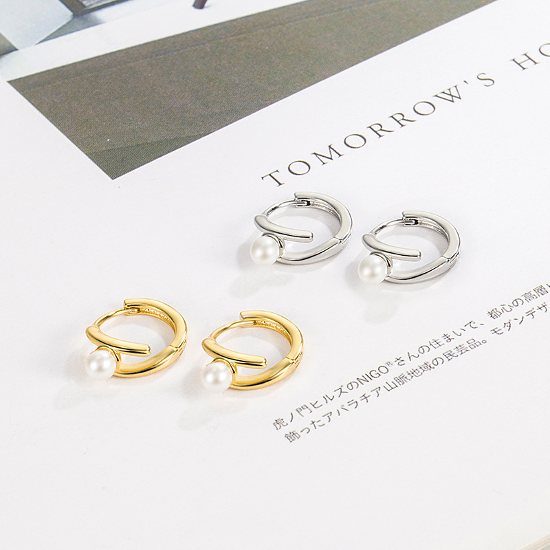 Casual Elegant Women's Pearl Double-Line Earrings Japanese and Korean Trendyy High-End Ear Jewelry 2022 New Style