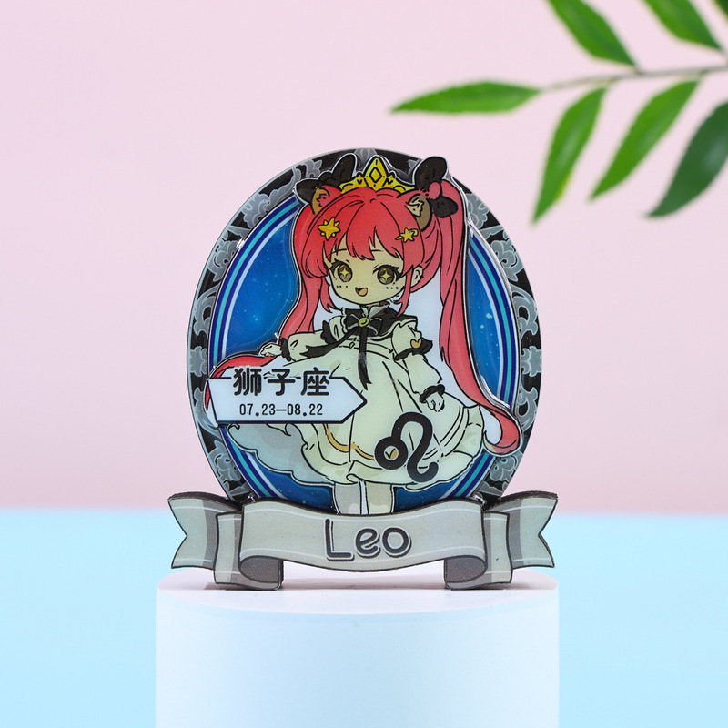 十二星座冰箱贴国潮木质滴胶冰箱贴创意国风冰箱贴磁贴文创纪念品|undefined