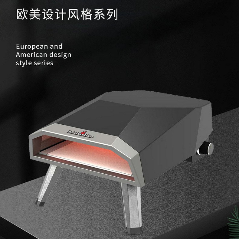 Nueva máquina de pizza de gas hogar portátil al aire libre horno patio móvil para hornear gas pizza estufa suministro