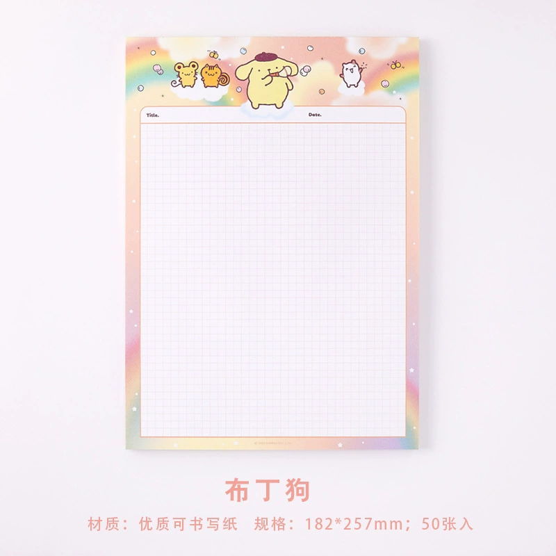 Новый блокнот Sanrio B5 для учебы, с яркими обложками и страницами для заметок