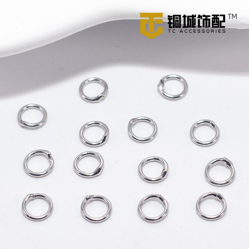 14K recubierto de oro anillo abierto que preserva el color anillo cerrado chapado en oro de cobre accesorios de joyería pulsera anillo abierto hecho a mano DIY conexión