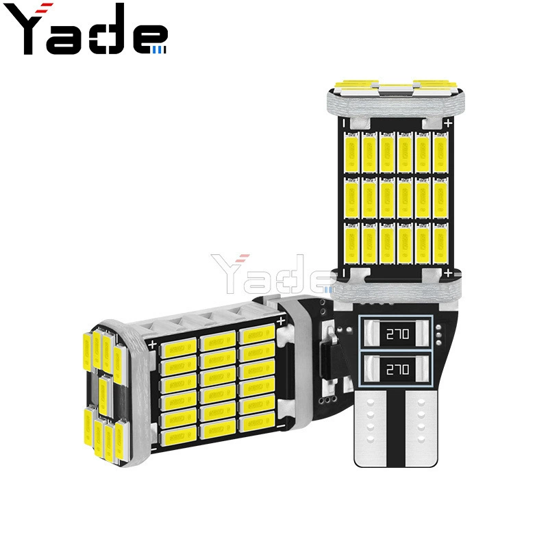Автомобильный светодиодный фонарь заднего хода декодирование T15 4014 45SMD подсветка указателя поворота мотоцикл небольшой световой индикатор ширины